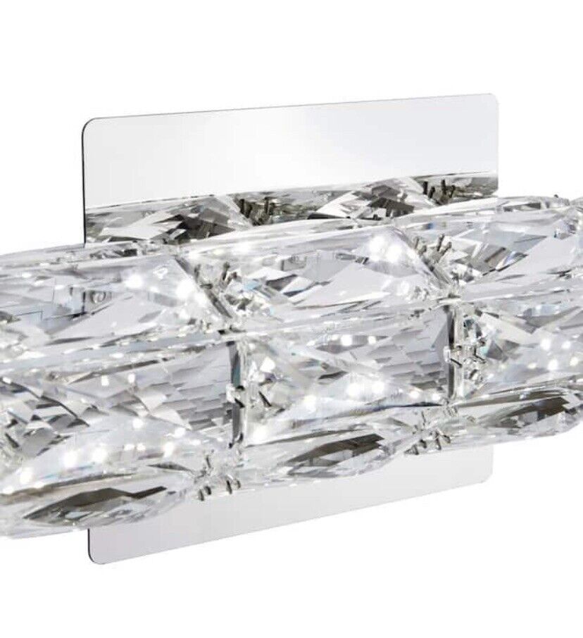 LED Chrome LED Crystal Vanity Light Bar