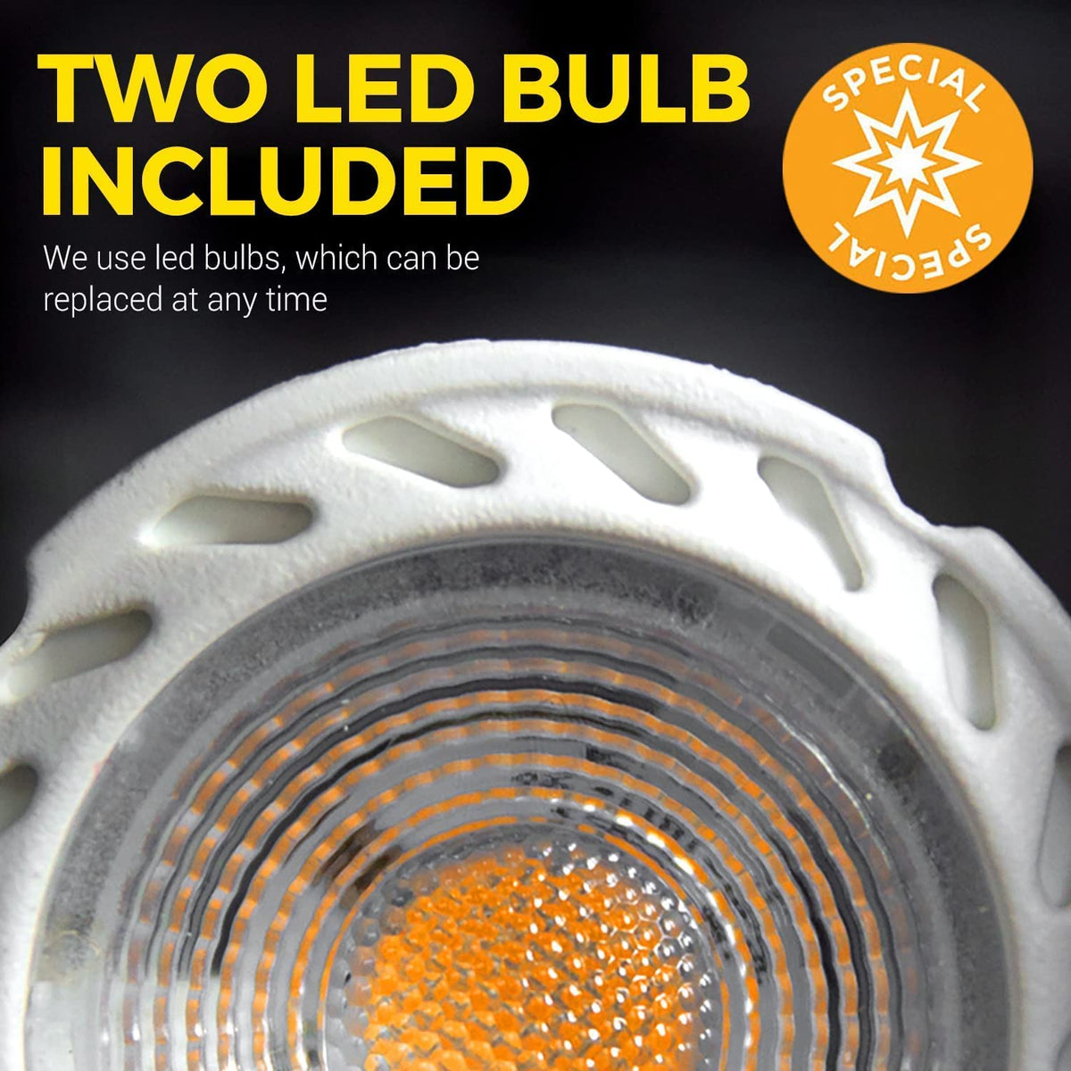 Modern Outdoor Wall Light, LED Bulbs Included, Waterproof, Aluminum 2 x LED Bulb