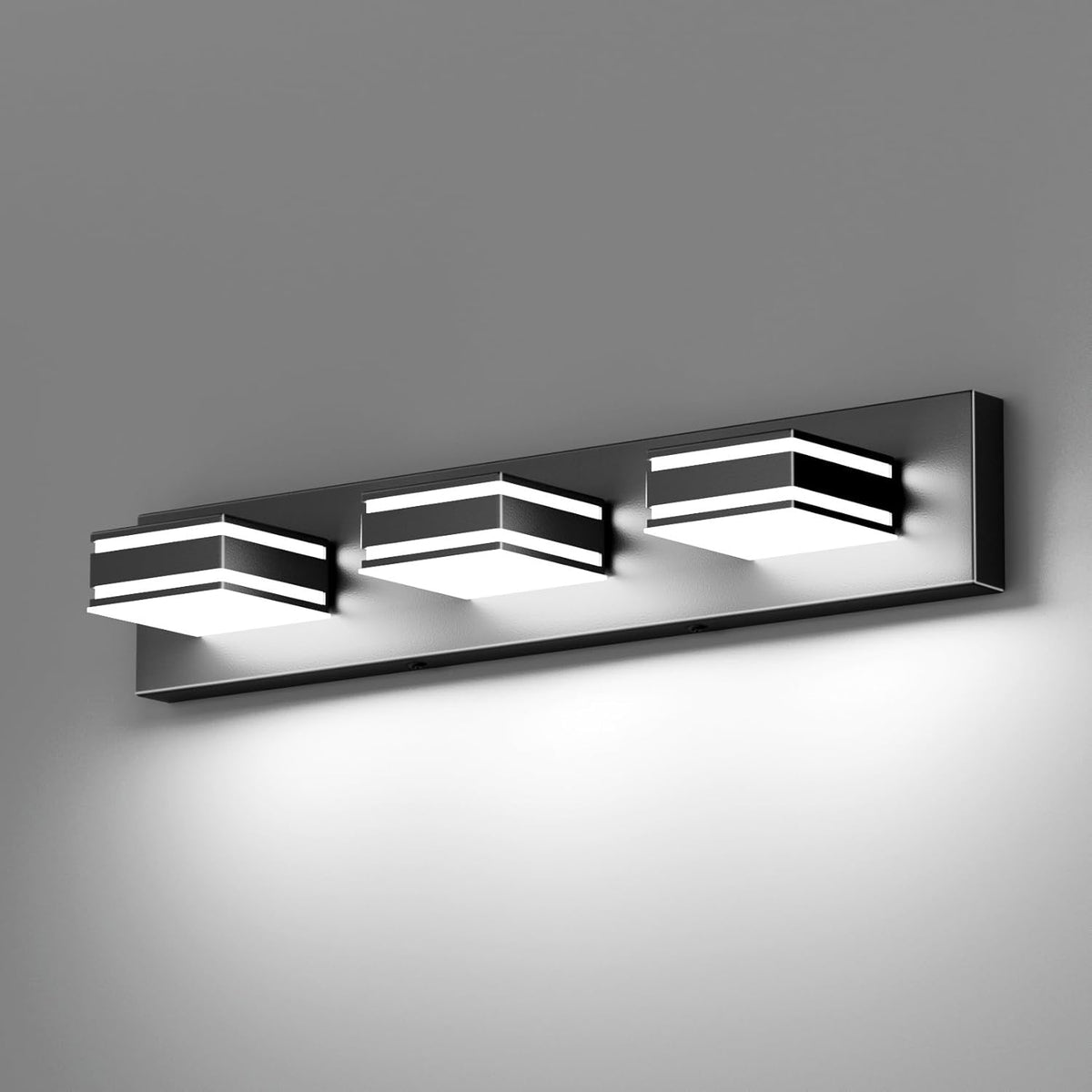 24&quot; LED 3-Light Dimmable Modern Bathroom Vanity Light Fixtures, 3CCT