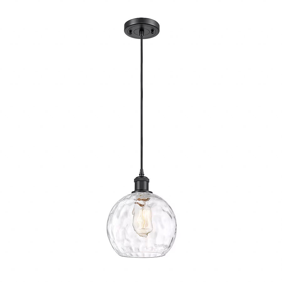 Innovations Lighting Athens Water Glass 1 -Light Matte Black