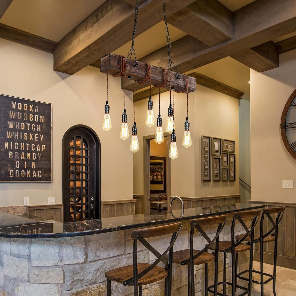 8-Lights Rustic Chandeliers