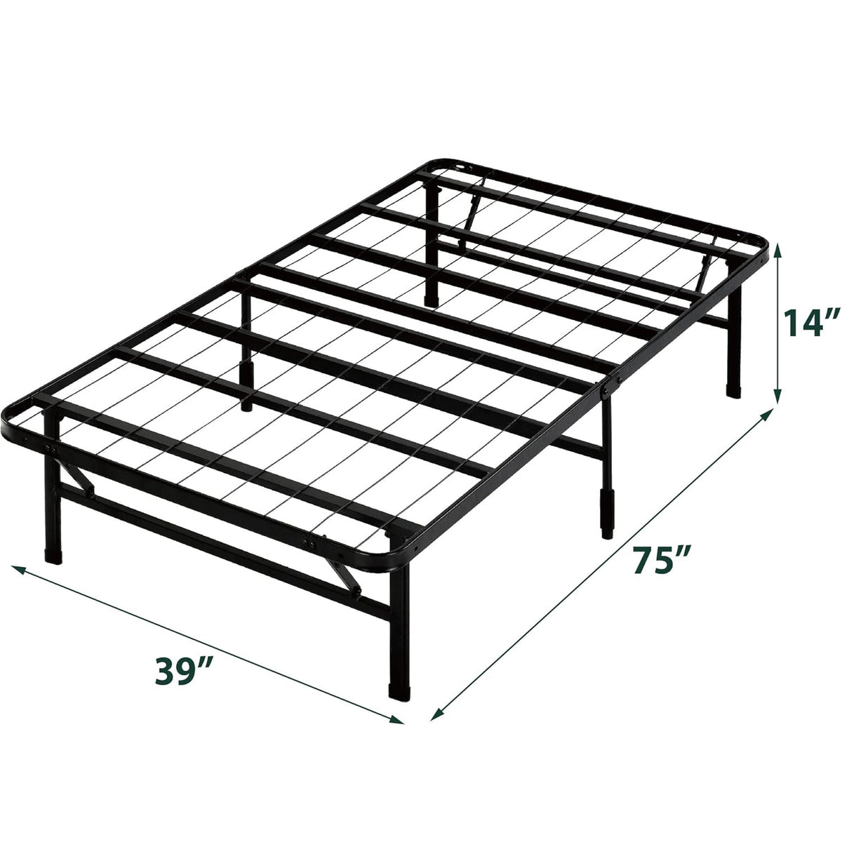Twin Bed Frame with Underbed Storage Space