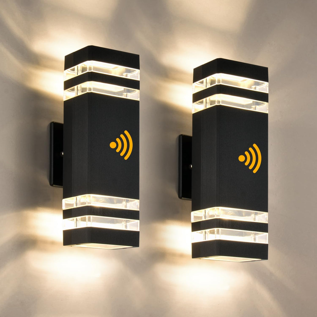 2 Pack Dusk to Dawn Up and DownOutdoor Wall Lights