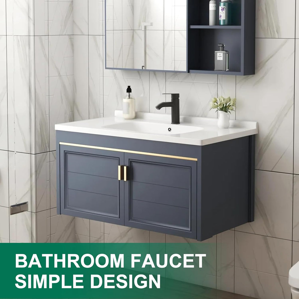 Brushed Nickel Modern Single Handle Sink Faucet