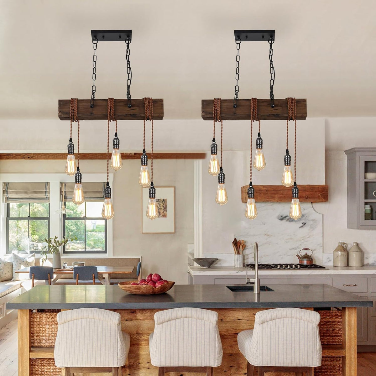 6-Lights Rustic Chandeliers