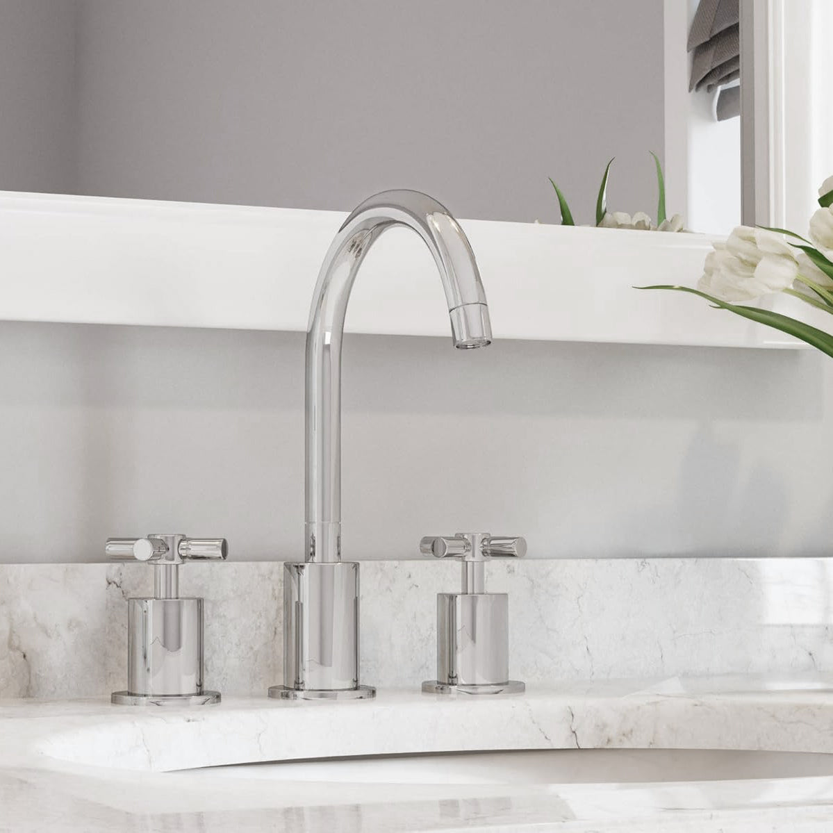 Prima 3 Double Handle Widespread Bathroom Faucet