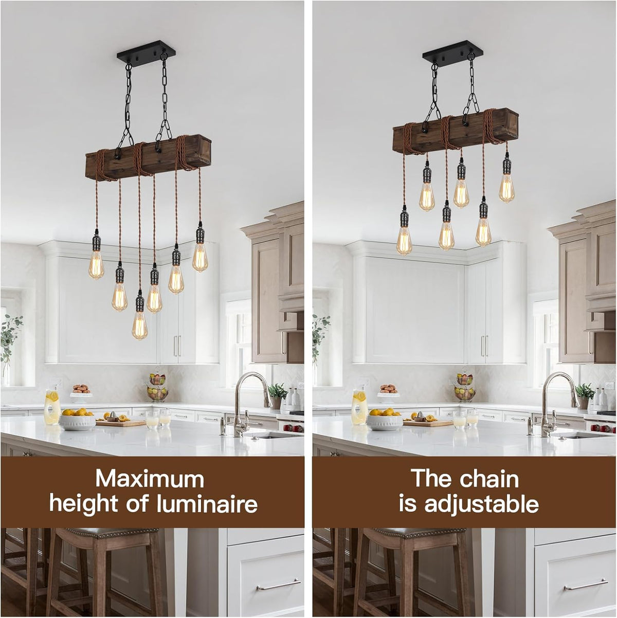 6-Lights Rustic Chandeliers