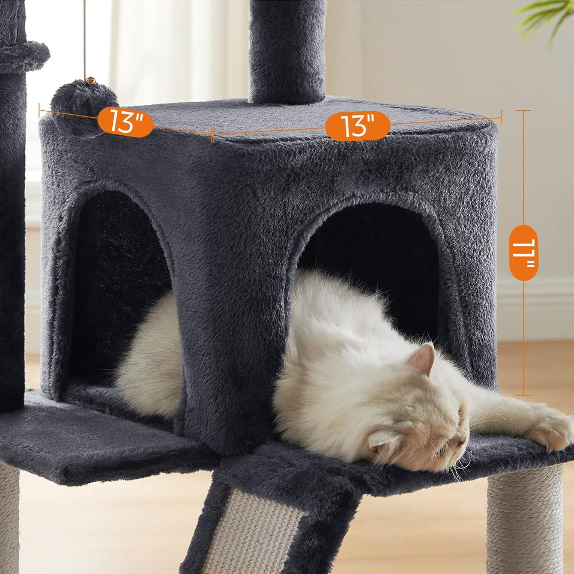 36 Inches Cat Tree Tower, Dark Grey