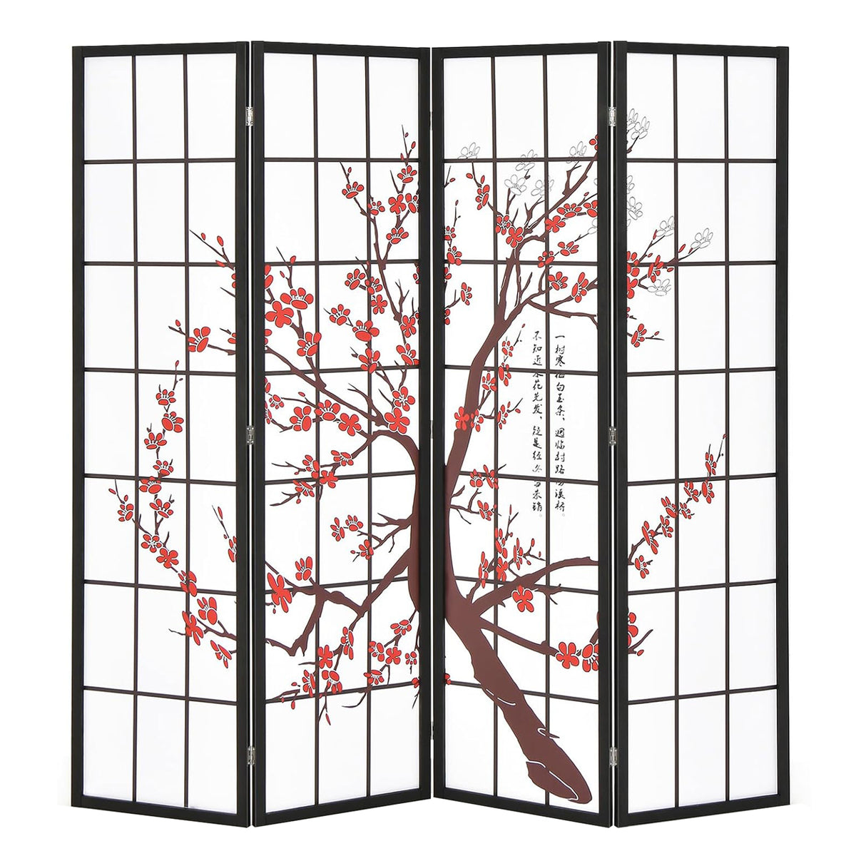 Plum Blossom Japanese Style 4 Panels Room Diver