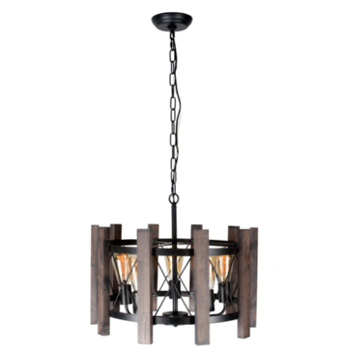 Modern Farmhouse Wood Chandelier