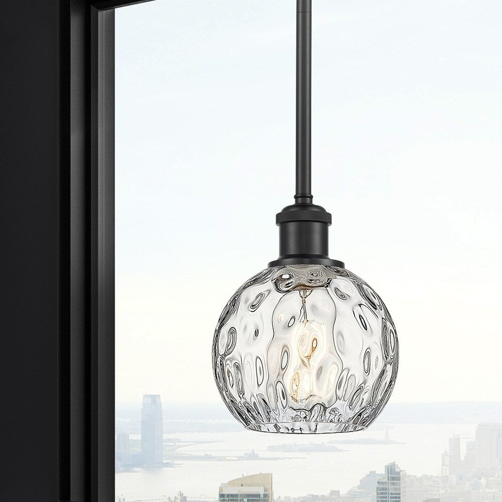 Innovations Lighting Athens Water Glass 1 -Light Matte Black