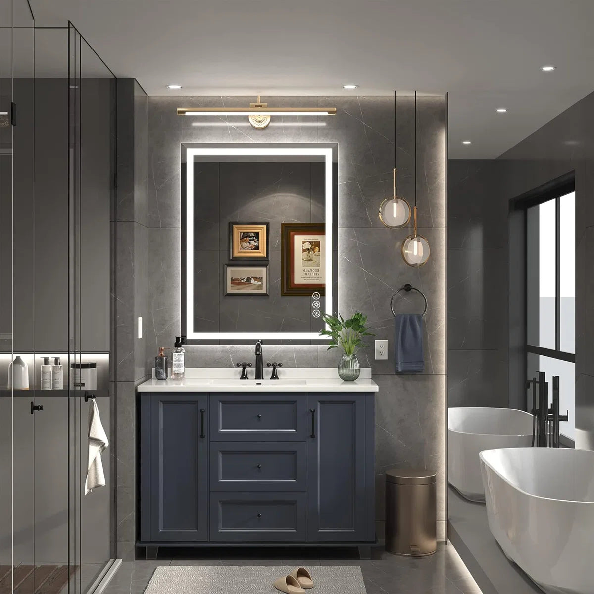 LED Bathroom Mirror, Anti-Fog / Dimmable / 3 CCT