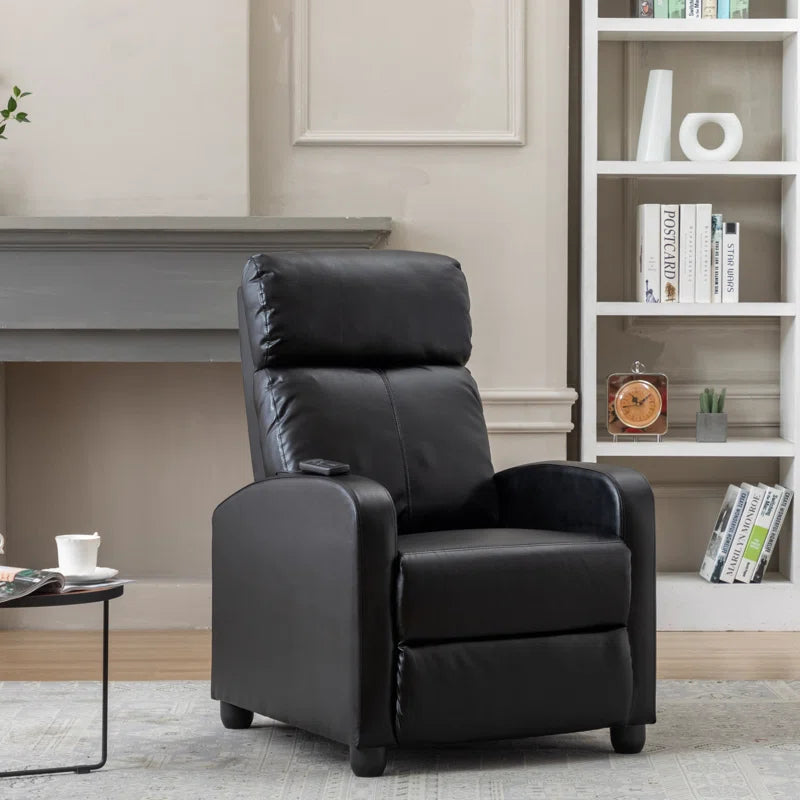 Recliner Sofa with Massage Function, Black