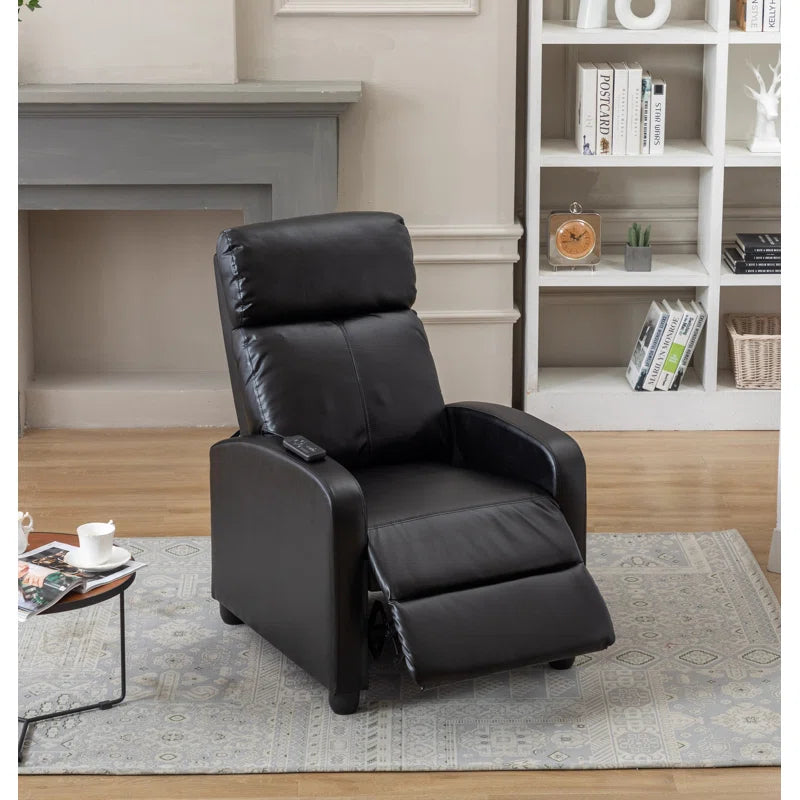 Recliner Sofa with Massage Function, Black