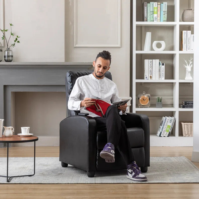 Recliner Sofa with Massage Function, Black