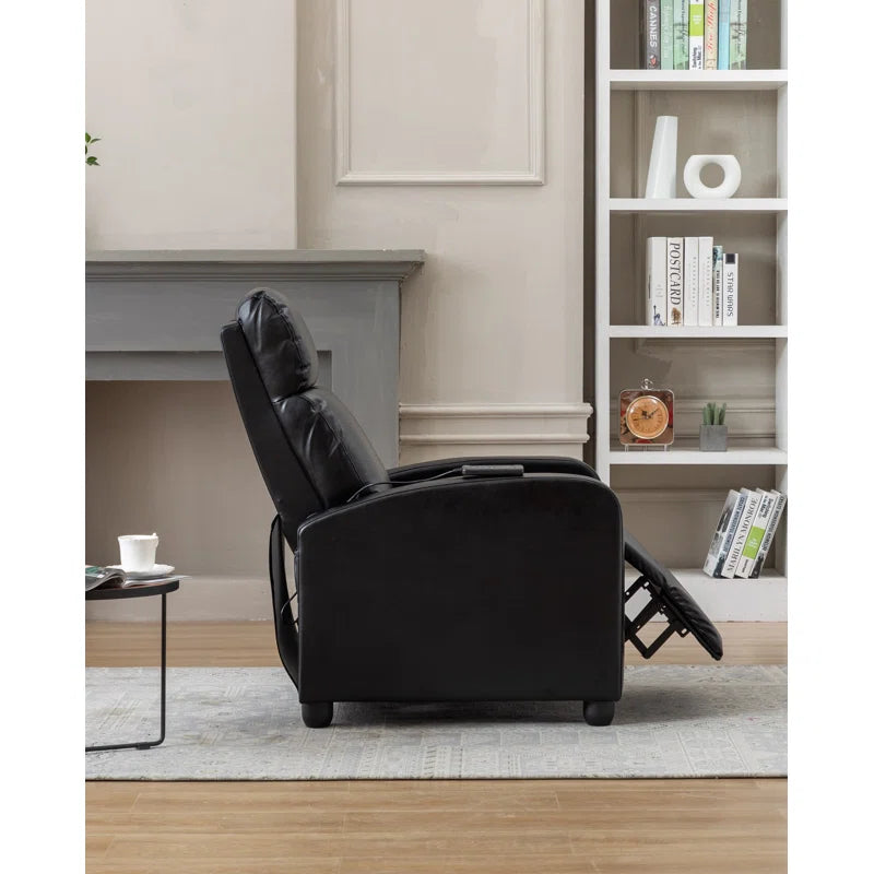 Recliner Sofa with Massage Function, Black