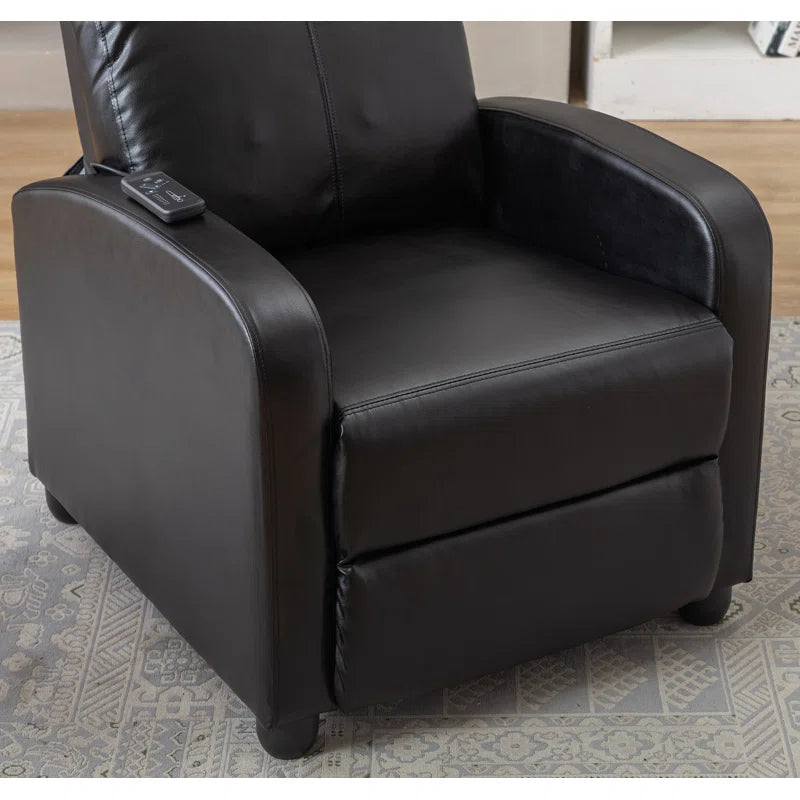 Recliner Sofa with Massage Function, Black