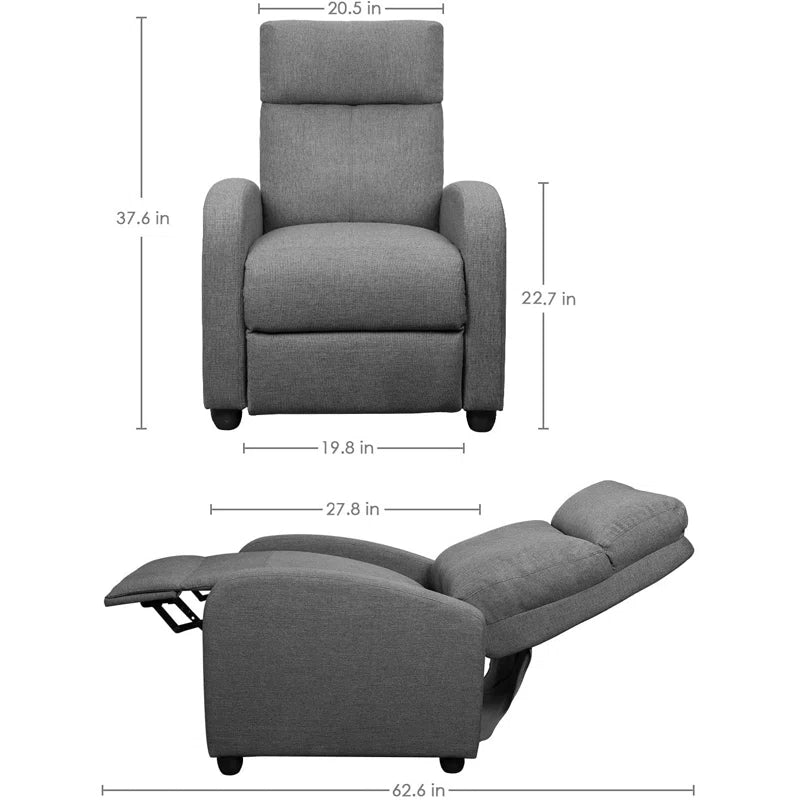 Recliner Sofa with Massage Function, Grey