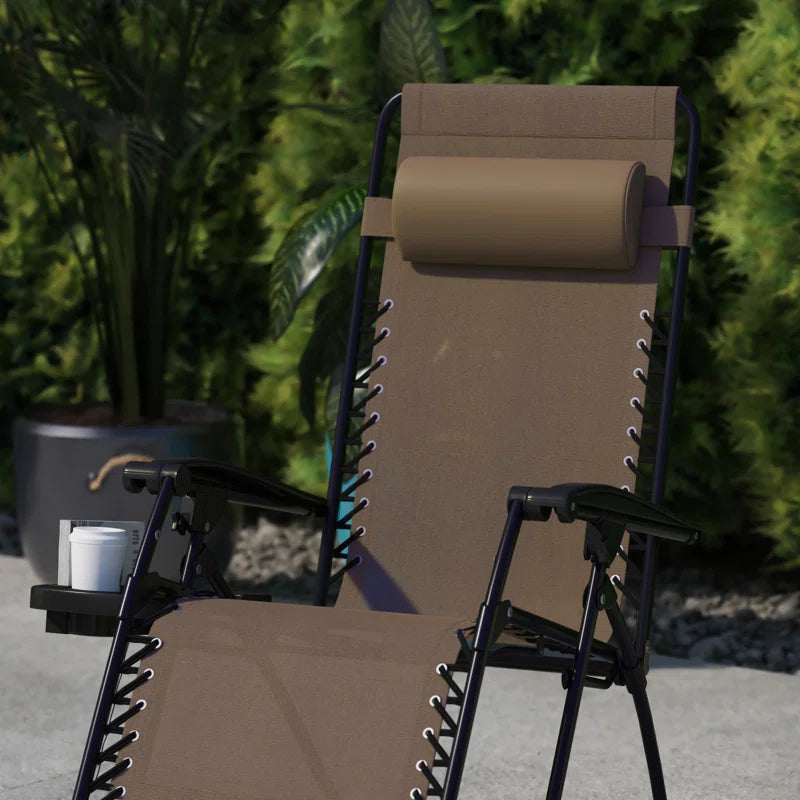 Zero Gravity Reclining Chair Set Of 2, Dark Brown