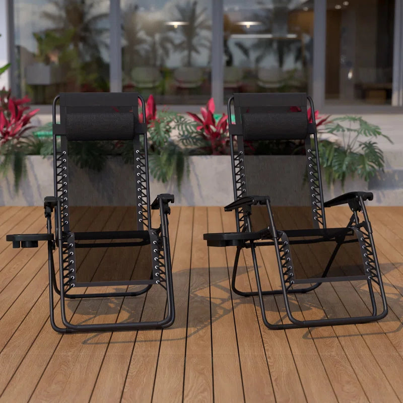 Zero Gravity Reclining Chair Set Of 2, Dark Brown