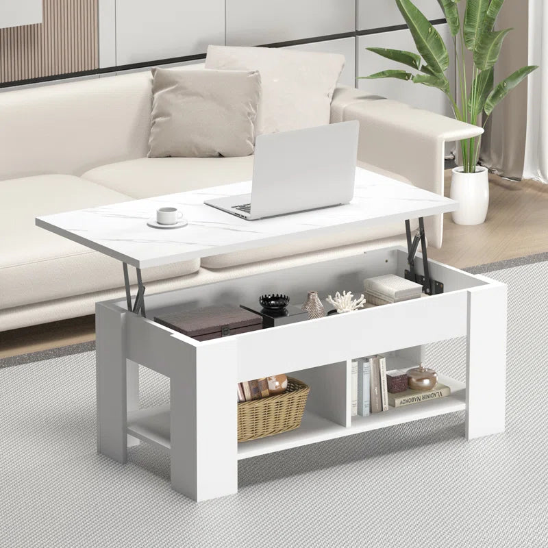 Lift Top Coffee Table, White