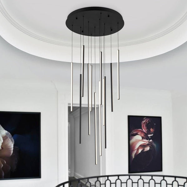 Modern 10-Light LED Multi Light Chandelier, 3 CCT