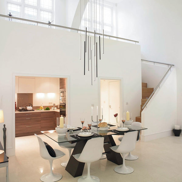 Modern 10-Light LED Multi Light Chandelier, 3 CCT