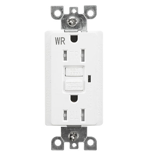 15A Weather and Tamper-Resistant GFCI Receptacle/Outlet With Wall Plate