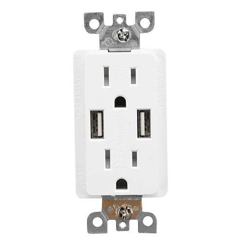 USB Charger 3.6A / Tamper Resistant Receptacle 15A(Wall plate include)
