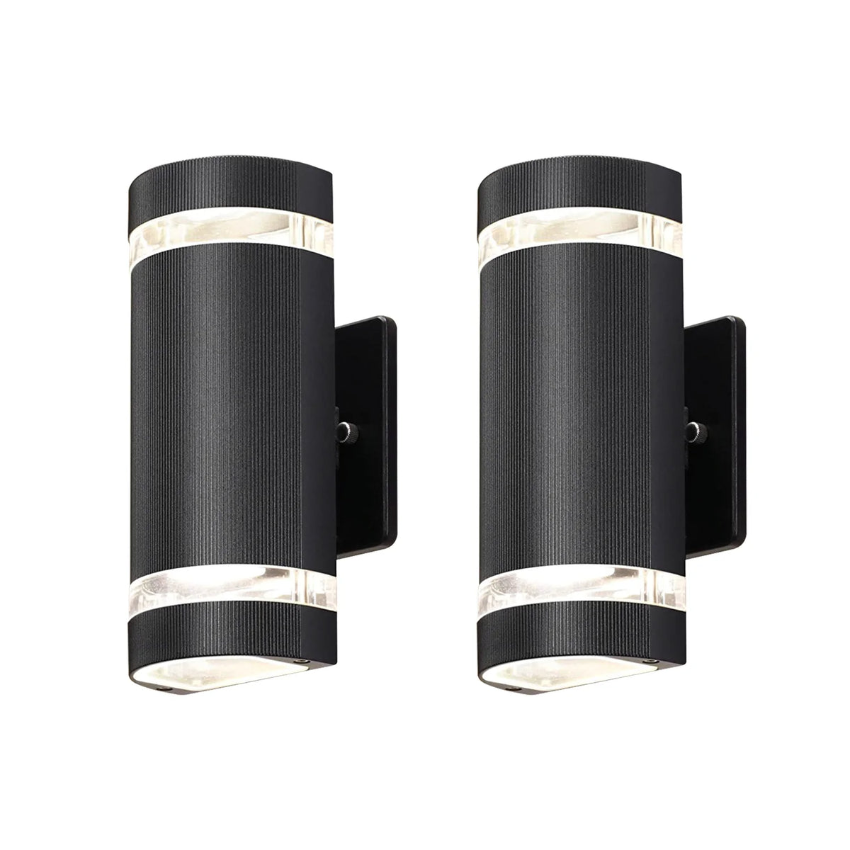 Up and Down Outdoor Wall Light, Aluminum, Waterproof, 2 x LED GU10 Bulb, 5W, 650LM, 3000K (2 PACK)